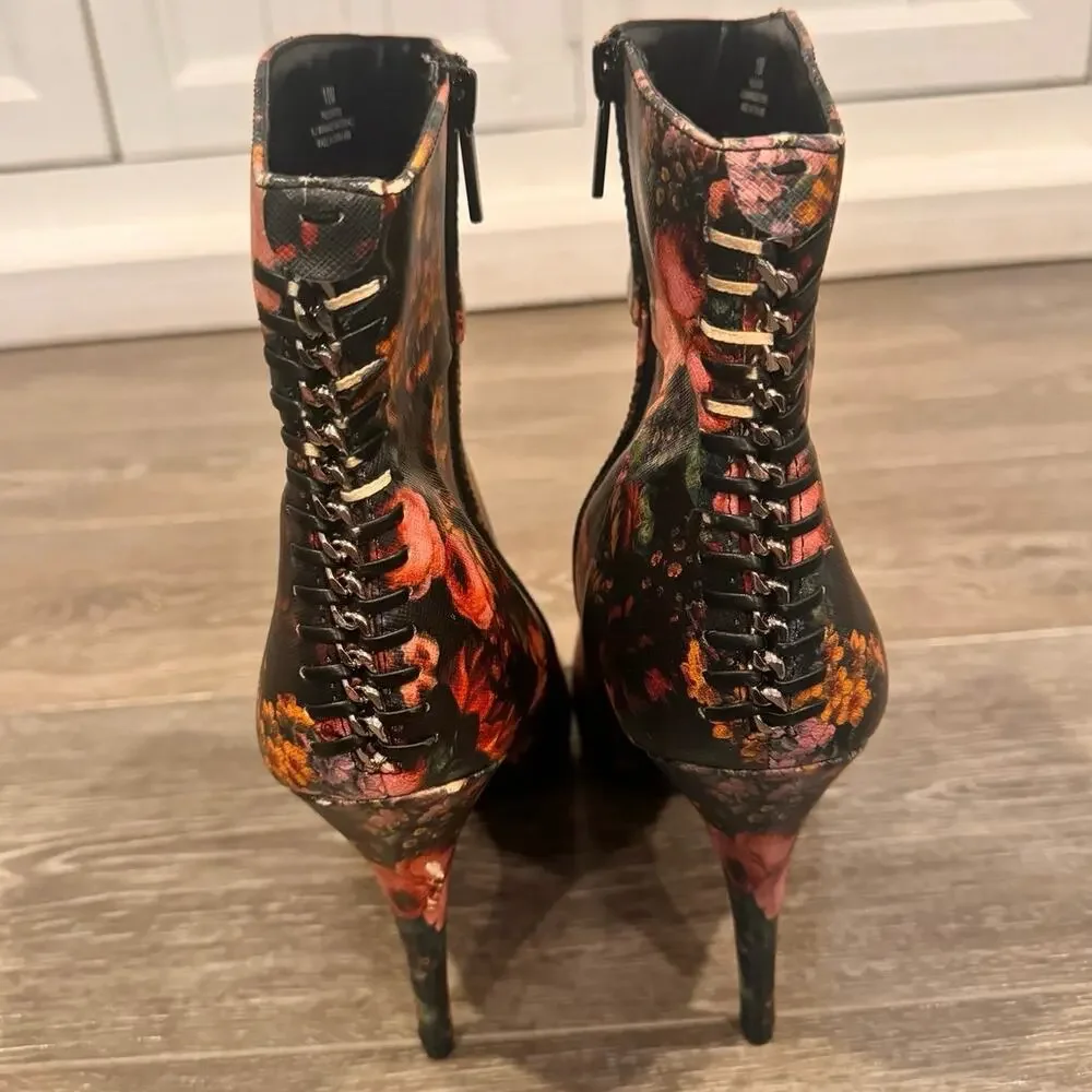 Impo Philicia Too Black Rose Faux‎ Leather Bootie, 10